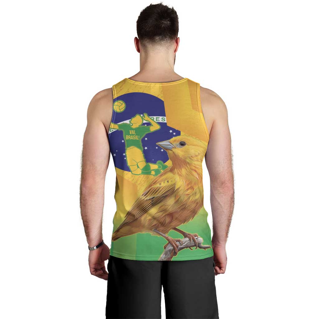 Brasil Volleyball Men Tank Top Go Champions Canario-da-terra