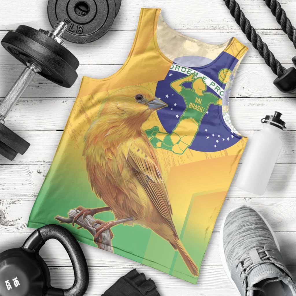 Brasil Volleyball Men Tank Top Go Champions Canario-da-terra
