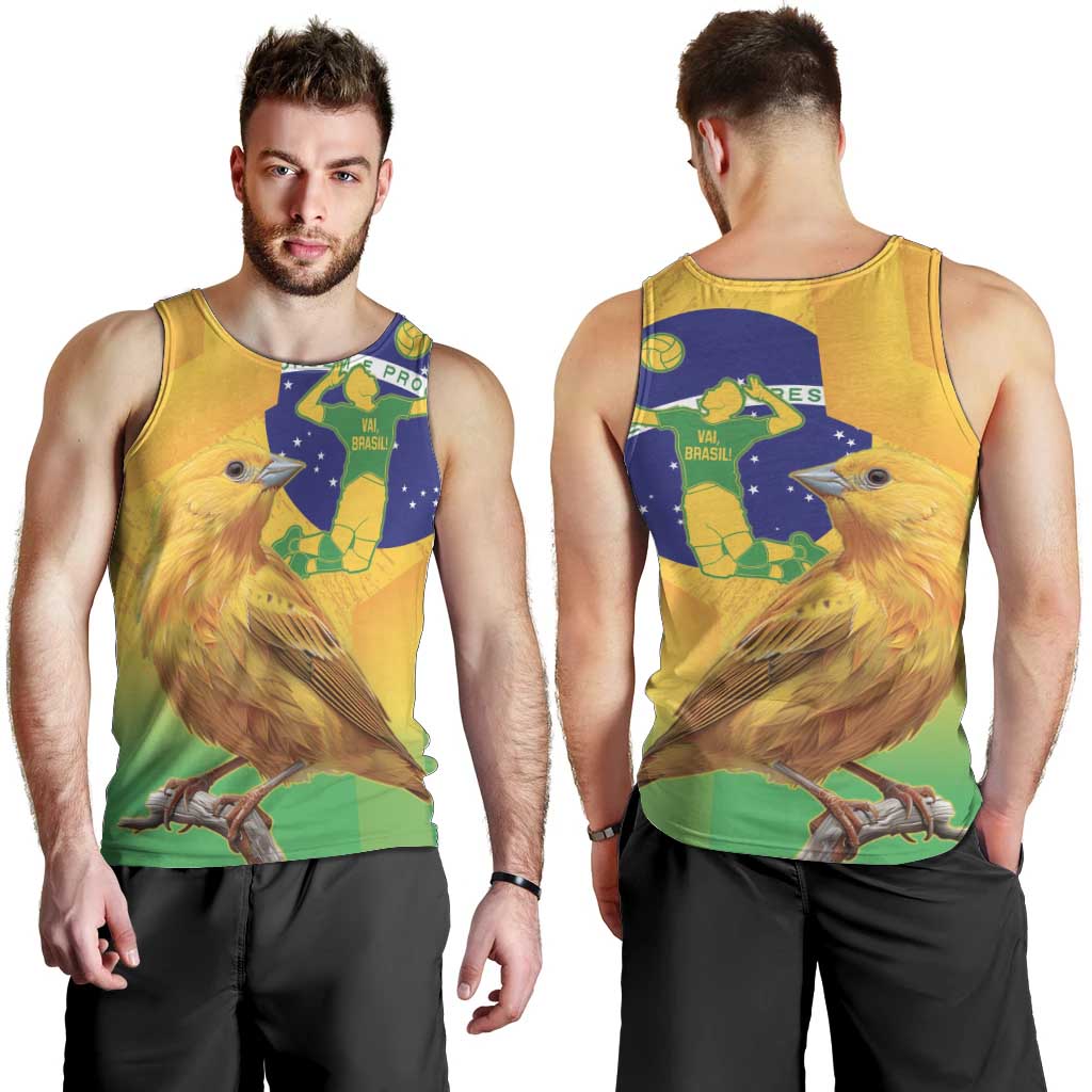 Brasil Volleyball Men Tank Top Go Champions Canario-da-terra