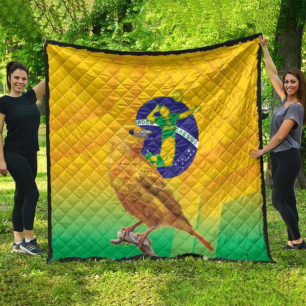Brasil Volleyball Quilt Go Champions Canario-da-terra - Wonder Print Shop