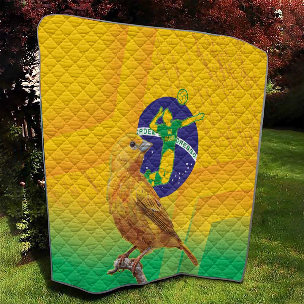 Brasil Volleyball Quilt Go Champions Canario-da-terra - Wonder Print Shop