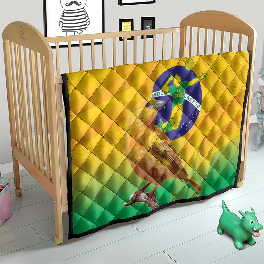 Brasil Volleyball Quilt Go Champions Canario-da-terra - Wonder Print Shop