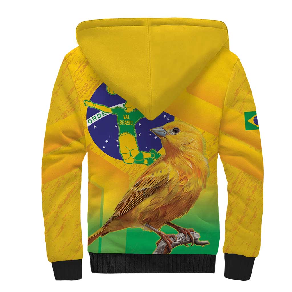 Brasil Volleyball Sherpa Hoodie Go Champions Canario-da-terra - Wonder Print Shop