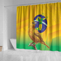 Brasil Volleyball Shower Curtain Go Champions Canario-da-terra - Wonder Print Shop