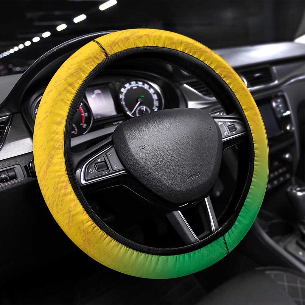 Brasil Volleyball Steering Wheel Cover Go Champions Canario-da-terra - Wonder Print Shop
