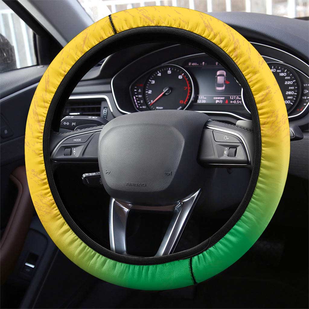 Brasil Volleyball Steering Wheel Cover Go Champions Canario-da-terra - Wonder Print Shop