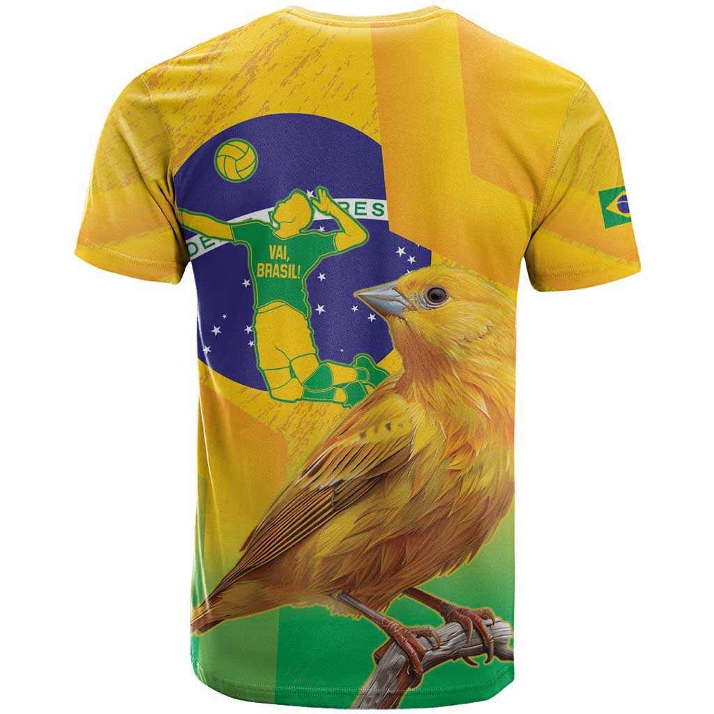 Brasil Volleyball T Shirt Go Champions Canario-da-terra - Wonder Print Shop