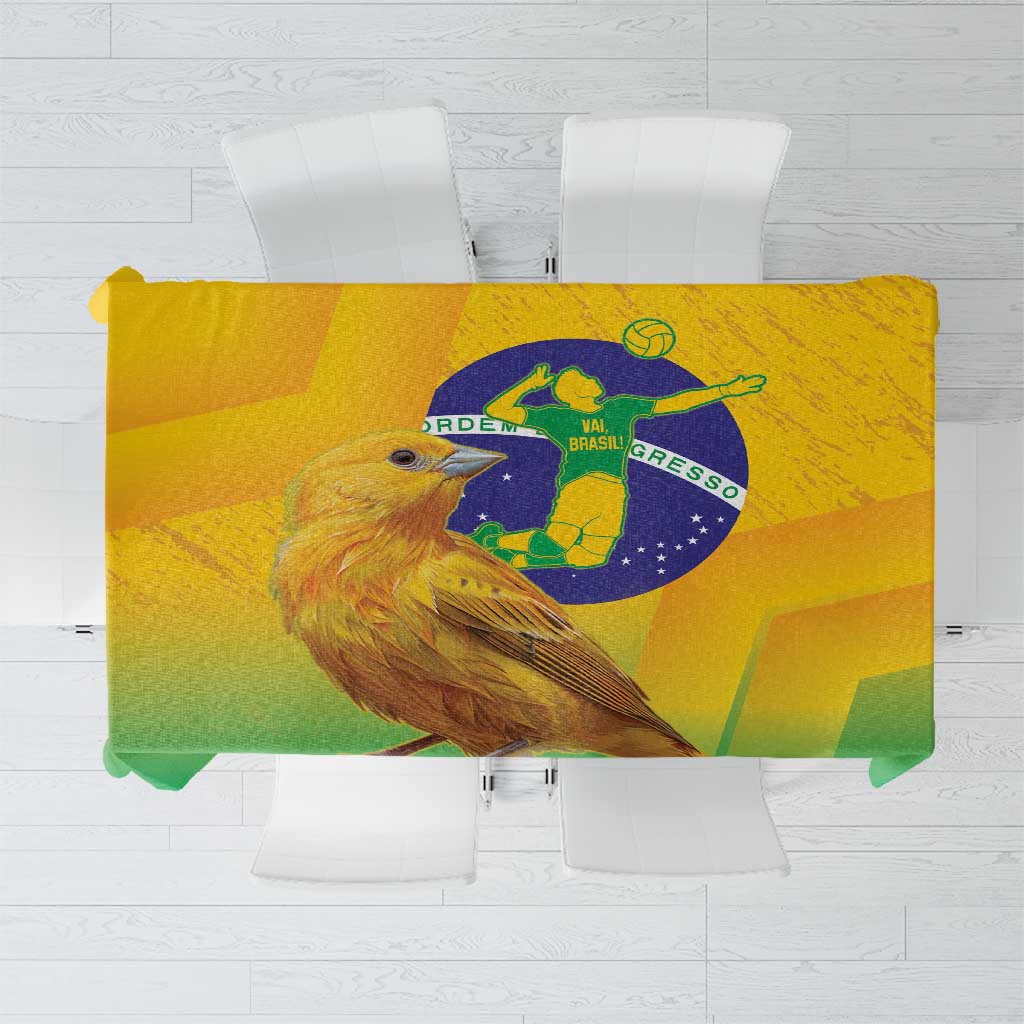 Brasil Volleyball Tablecloth Go Champions Canario-da-terra - Wonder Print Shop