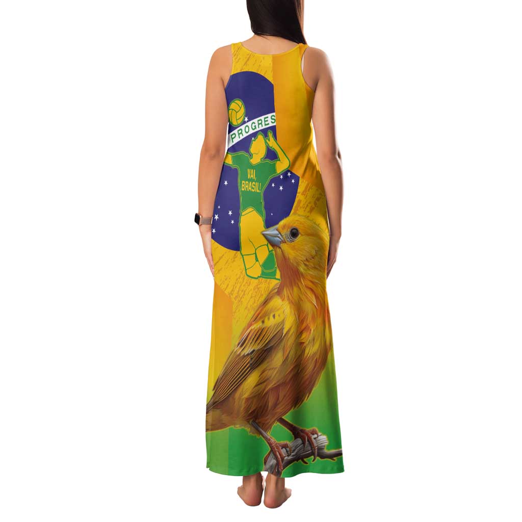 Brasil Volleyball Tank Maxi Dress Go Champions Canario-da-terra - Wonder Print Shop