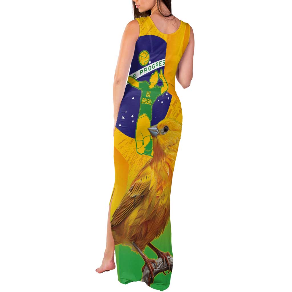 Brasil Volleyball Tank Maxi Dress Go Champions Canario-da-terra - Wonder Print Shop