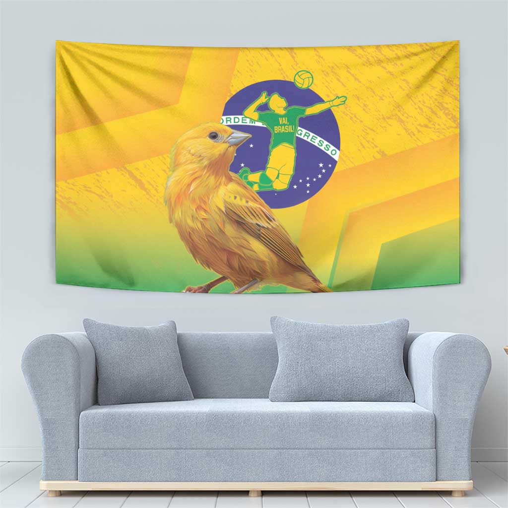 Brasil Volleyball Tapestry Go Champions Canario-da-terra - Wonder Print Shop