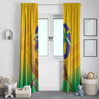 Brasil Volleyball Window Curtain Go Champions Canario-da-terra - Wonder Print Shop