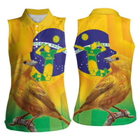 Brasil Volleyball Women Sleeveless Polo Shirt Go Champions Canario-da-terra - Wonder Print Shop