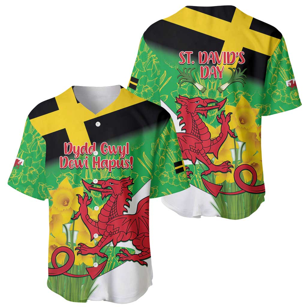 Wales Saint David's Day Baseball Jersey Welsh Dragon Dydd Gwyl Dewi Hapus!