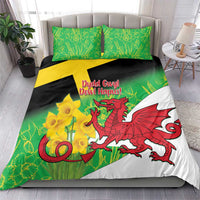 Wales Saint David's Day Bedding Set Welsh Dragon Dydd Gwyl Dewi Hapus!