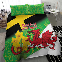 Wales Saint David's Day Bedding Set Welsh Dragon Dydd Gwyl Dewi Hapus!