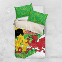 Wales Saint David's Day Bedding Set Welsh Dragon Dydd Gwyl Dewi Hapus!