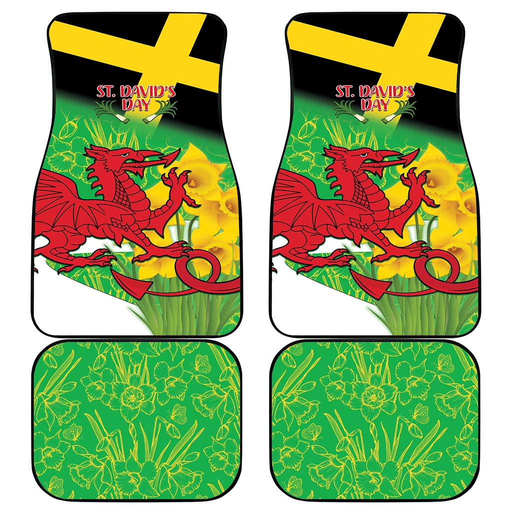 Wales Saint David's Day Car Mats Welsh Dragon Dydd Gwyl Dewi Hapus!