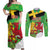 Wales Saint David's Day Couples Matching Off Shoulder Maxi Dress and Long Sleeve Button Shirt Welsh Dragon Dydd Gwyl Dewi Hapus!