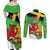 Wales Saint David's Day Couples Matching Off Shoulder Maxi Dress and Long Sleeve Button Shirt Welsh Dragon Dydd Gwyl Dewi Hapus!