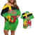 Wales Saint David's Day Couples Matching Off Shoulder Short Dress and Hawaiian Shirt Welsh Dragon Dydd Gwyl Dewi Hapus!