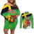 Wales Saint David's Day Couples Matching Off Shoulder Short Dress and Long Sleeve Button Shirt Welsh Dragon Dydd Gwyl Dewi Hapus!