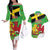 Wales Saint David's Day Couples Matching Off The Shoulder Long Sleeve Dress and Hawaiian Shirt Welsh Dragon Dydd Gwyl Dewi Hapus!