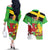 Wales Saint David's Day Couples Matching Off The Shoulder Long Sleeve Dress and Hawaiian Shirt Welsh Dragon Dydd Gwyl Dewi Hapus!