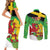 Wales Saint David's Day Couples Matching Short Sleeve Bodycon Dress and Long Sleeve Button Shirt Welsh Dragon Dydd Gwyl Dewi Hapus!
