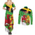 Wales Saint David's Day Couples Matching Summer Maxi Dress and Long Sleeve Button Shirt Welsh Dragon Dydd Gwyl Dewi Hapus!