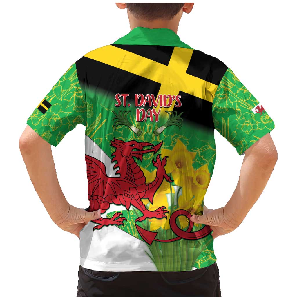 Wales Saint David's Day Family Matching Mermaid Dress and Hawaiian Shirt Welsh Dragon Dydd Gwyl Dewi Hapus!