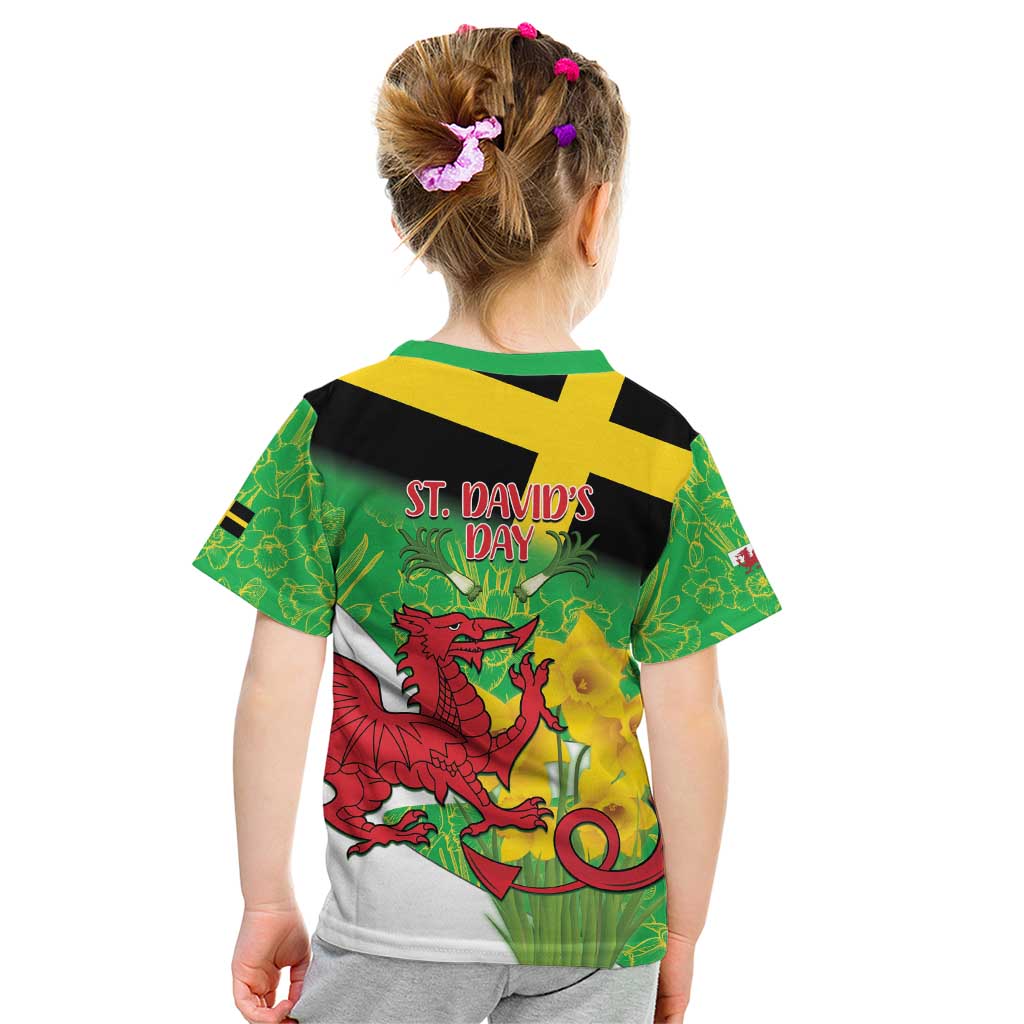Wales Saint David's Day Kid T Shirt Welsh Dragon Dydd Gwyl Dewi Hapus!