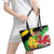 Wales Saint David's Day Leather Tote Bag Welsh Dragon Dydd Gwyl Dewi Hapus!