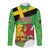 Wales Saint David's Day Long Sleeve Button Shirt Welsh Dragon Dydd Gwyl Dewi Hapus!