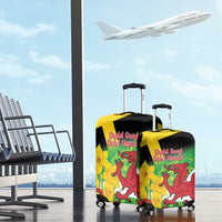 Wales Saint David's Day Luggage Cover Welsh Dragon Dydd Gwyl Dewi Hapus!