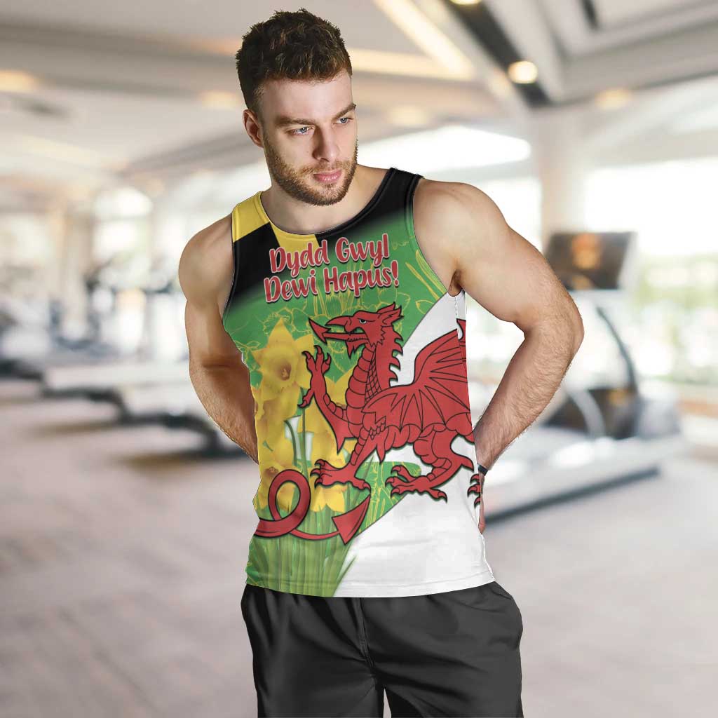 Wales Saint David's Day Men Tank Top Welsh Dragon Dydd Gwyl Dewi Hapus!