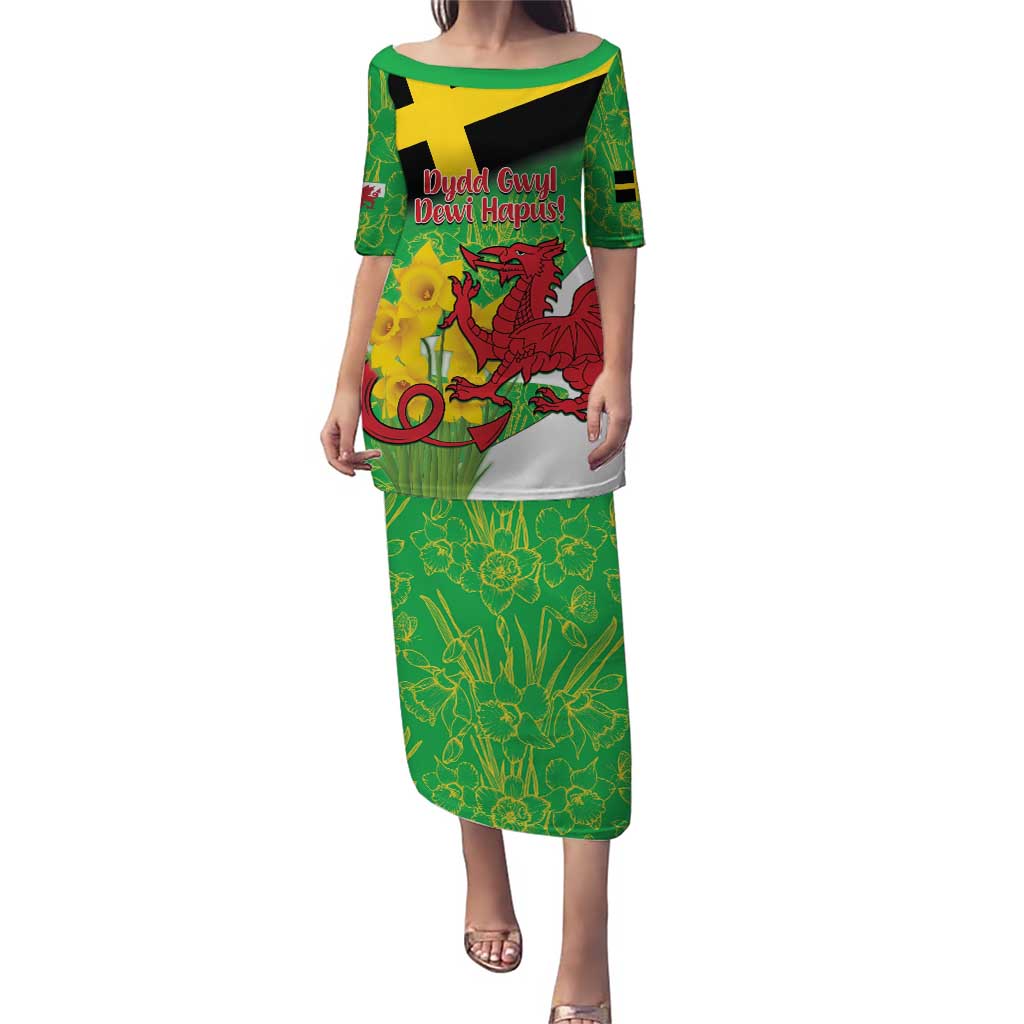 Wales Saint David's Day Puletasi Welsh Dragon Dydd Gwyl Dewi Hapus!