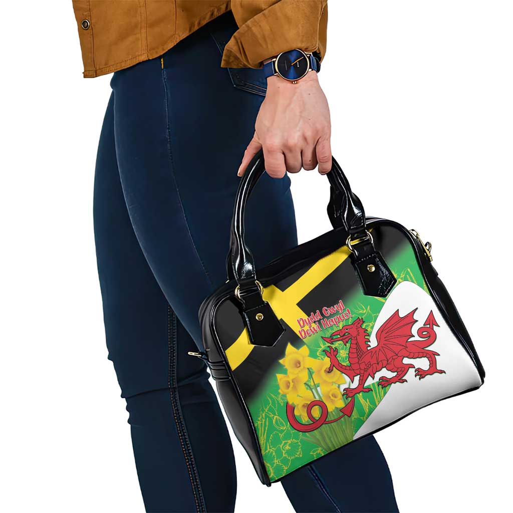 Wales Saint David's Day Shoulder Handbag Welsh Dragon Dydd Gwyl Dewi Hapus!