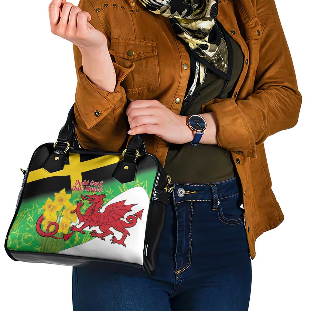 Wales Saint David's Day Shoulder Handbag Welsh Dragon Dydd Gwyl Dewi Hapus!