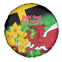 Wales Saint David's Day Spare Tire Cover Welsh Dragon Dydd Gwyl Dewi Hapus!