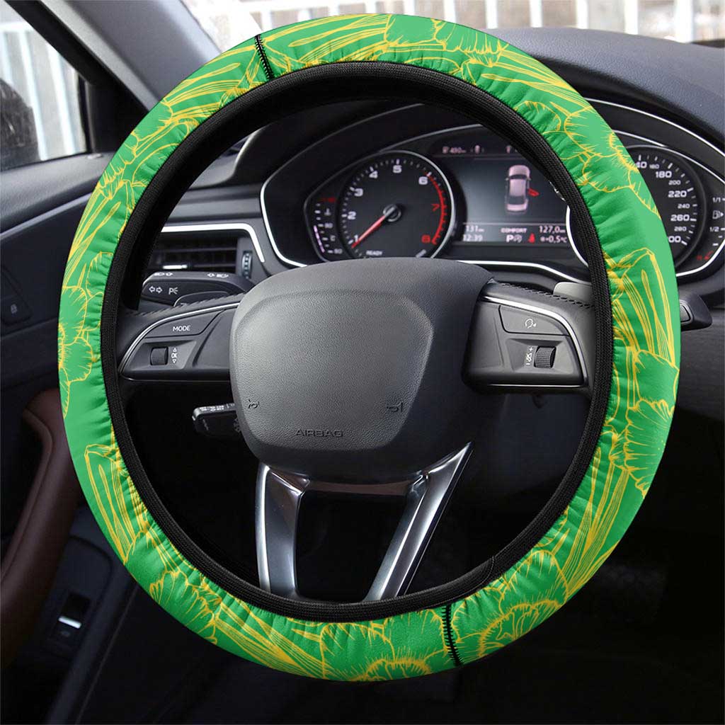 Wales Saint David's Day Steering Wheel Cover Welsh Dragon Dydd Gwyl Dewi Hapus!