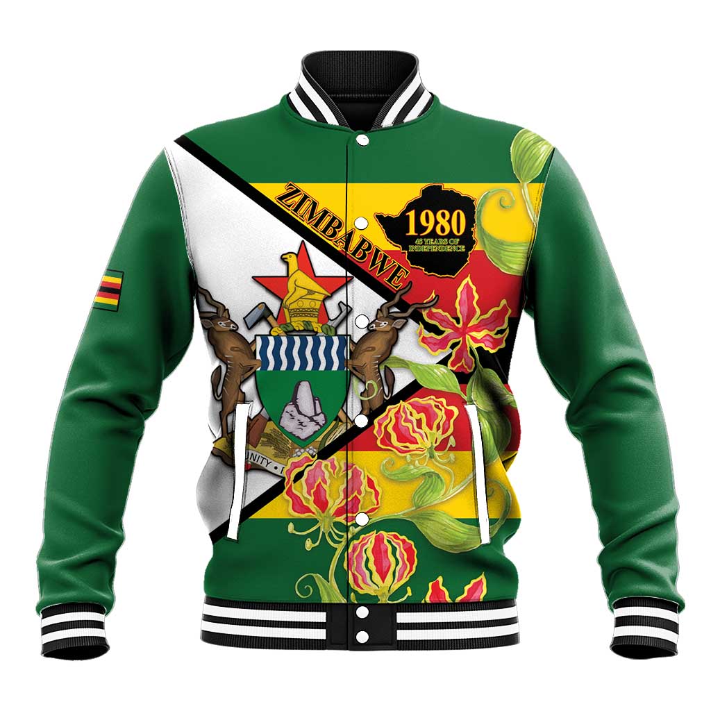 Zimbabwe Independence Day Baseball Jacket Happy 45 Years Of Independence