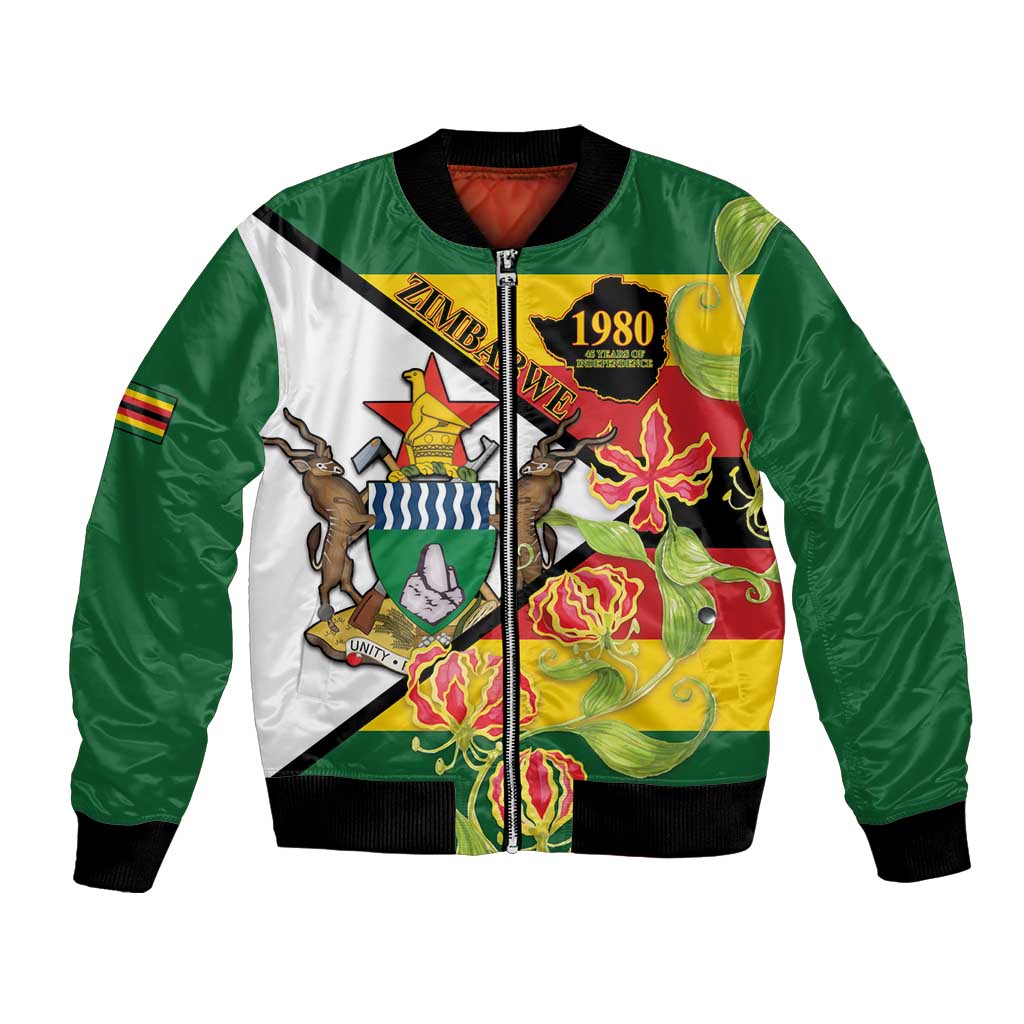Zimbabwe Independence Day Bomber Jacket Happy 45 Years Of Independence