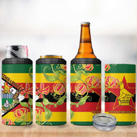 Zimbabwe Independence Day 4 in 1 Can Cooler Tumbler Happy 45 Years Of Independence