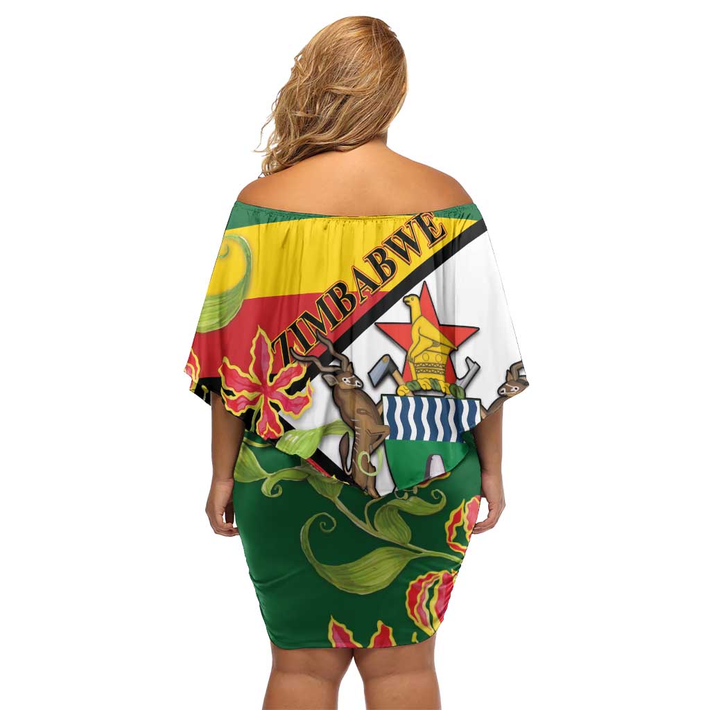 Zimbabwe Independence Day Family Matching Off Shoulder Short Dress and Hawaiian Shirt Happy 45 Years Of Independence