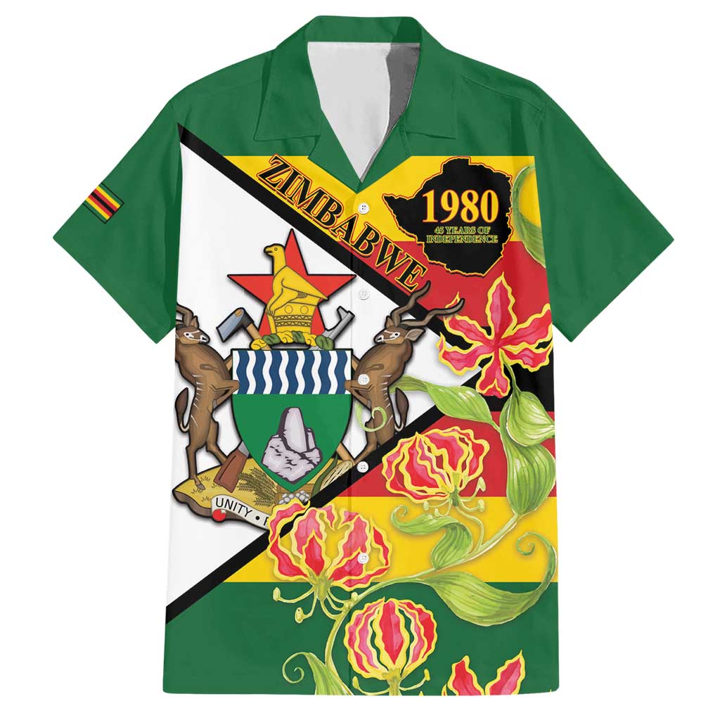Zimbabwe Independence Day Hawaiian Shirt Happy 45 Years Of Independence