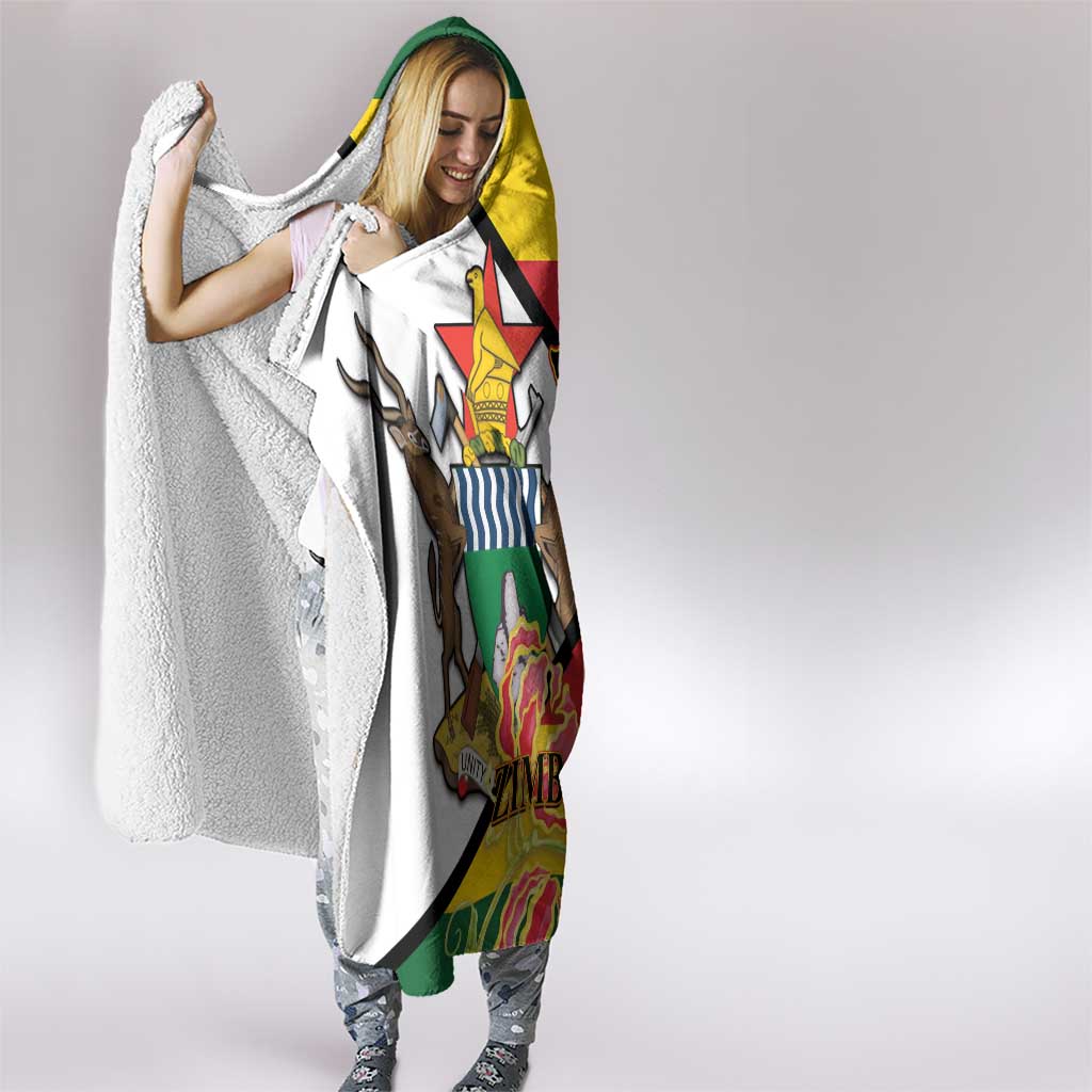 Zimbabwe Independence Day Hooded Blanket Happy 45 Years Of Independence