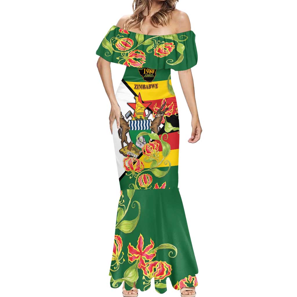 Zimbabwe Independence Day Mermaid Dress Happy 45 Years Of Independence