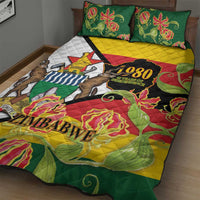 Zimbabwe Independence Day Quilt Bed Set Happy 45 Years Of Independence
