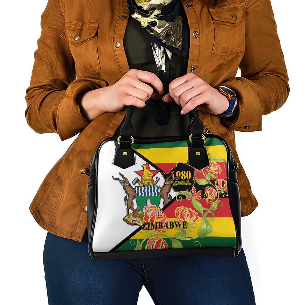 Zimbabwe Independence Day Shoulder Handbag Happy 45 Years Of Independence